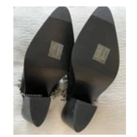 Azalea Wang Slip on boots with Rhinestone Fringe, 8.5, NEVER WORN - Picture 3 of 3